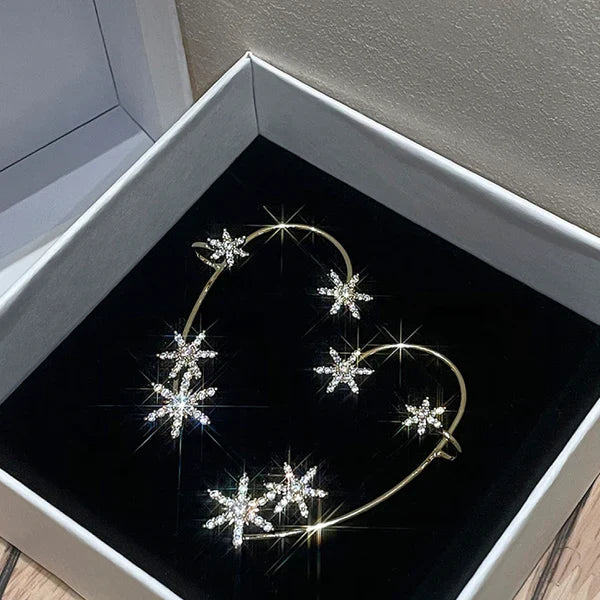Snowflake Ear Cuff Earring|(Sliver/Gold)